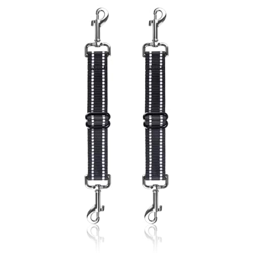 2 Stück Hundehalsband Clip, Reflektierende Sicherungsclips für Hundehalsbänder 360° Drehbare Hundegeschirr Verbindungsstücke mit Doppelverschlüssen für Hundegeschirr zu Halsband Sicherheits Clip von MiOYOOW