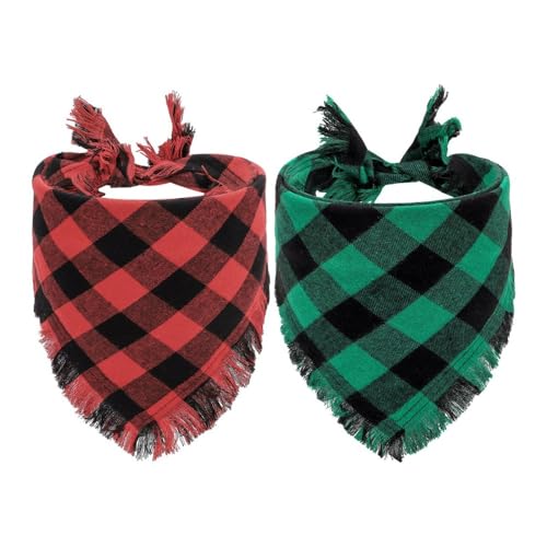 2 Teiliges Hundehalstuch, Verstellbares Kariertes Haustier Dreieckstuch, Urlaubs Bandanas, Dreieckslätzchen für Kleine und Mittelgroße Hunde 2 Teiliges Hundehalstuch, Verstellbares Kariertes Haustier Dreieckstuch, Urlaubs Bandanas, Dreieckslätzchen für Kleine und Mittelgroße Hunde von MiOYOOW