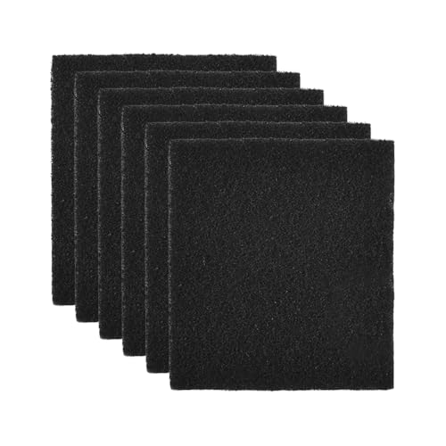 6 Stück Katzentoilette Aktivkohlefilter, 125x125 mm Hochsaugfähiger Katzenklo Kohlefilter Katzentoilettebehälter Ersatzfilter mit Hebedeckel für Vollständig Geschlossene Katzentoilette von MiOYOOW