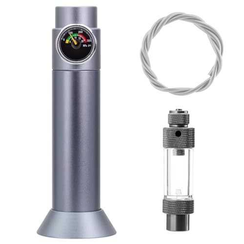 Aquarium CO2 Regler, Mini CO2 Druckmessgerät mit Blasenzähler, Desktop-/Wand-CO2 Nachfüllanschluss für Aquarien von MiOYOOW