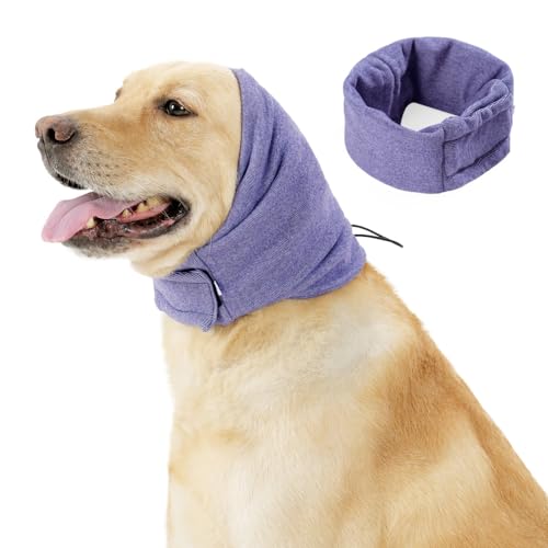 Beruhigende Ohrenschützer für Hunde, Haustier Ohrenklappe Kopfwickel, Leicht zu Reinigende Kopfbedeckung für Hunde mit Verstellbarem Selbstklebendem Klebeband für Hunde Beruhigende Ohrenschützer für Hunde, Haustier Ohrenklappe Kopfwickel, Leicht zu Reinigende Kopfbedeckung für Hunde mit Verstellbarem Selbstklebendem Klebeband für Hunde von MiOYOOW