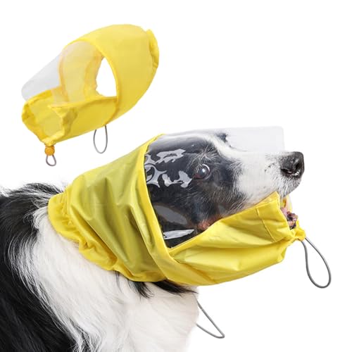 Duschhaube für Haustiere, Verstellbare Badehut, wasserdichte Hunde Kopfbedeckung, Ohrenschutzabdeckungen für Hundebäder zum Schwimmen Im Freien von MiOYOOW