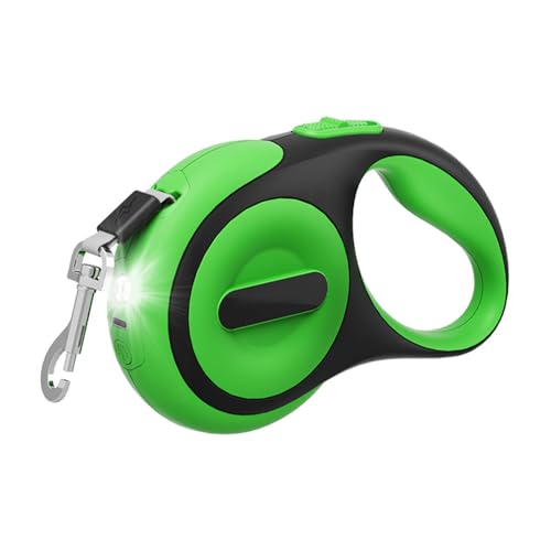 Einziehbare Hundeleine, 5 m Automatisch Rollleine Hunde mit LED Licht, Ausziehbar Hundeleine mit EIN-Knopf-Bremse und Verriegelung für Kleine, Mittelgroße und Große Hunde bis zu 75 kg Einziehbare Hundeleine, 5 m Automatisch Rollleine Hunde mit LED Licht, Ausziehbar Hundeleine mit EIN-Knopf-Bremse und Verriegelung für Kleine, Mittelgroße und Große Hunde bis zu 75 kg von MiOYOOW