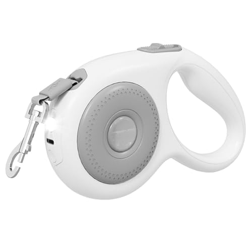 Einziehbare Hundeleine, 5m, Robuste Hundeleine aus Nylon mit LED-Licht, 360° Verwicklungssicher, Ausziehbare Haustier Leine für Kleine und Mittelgroße Hunde Bis zu 50kg von MiOYOOW