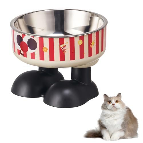 Erhöhter Katzennapf, Futter-und Wasserspender für Katzen Im Cartoon Stil, Anti Erbrechen Katzenfutter Napf, Futternapf für Haustiere mit Rutschfesten Füßen für Kätzchen und Welpen Erhöhter Katzennapf, Futter-und Wasserspender für Katzen Im Cartoon Stil, Anti Erbrechen Katzenfutter Napf, Futternapf für Haustiere mit Rutschfesten Füßen für Kätzchen und Welpen von MiOYOOW