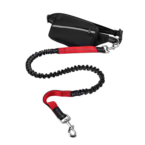 Freihändige Hundeleine, Verstellbare Hunde Hüftleine, Reflektierende Hundeleine mit Hüfttasche zum Gassigehen, Laufen, Radfahren, Joggen Freihändige Hundeleine, Verstellbare Hunde Hüftleine, Reflektierende Hundeleine mit Hüfttasche zum Gassigehen, Laufen, Radfahren, Joggen von MiOYOOW