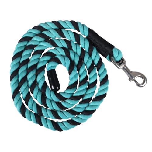 Führstrick für Pferde, Longierleine für Ponys mit 360° Drehbarem Clip, Große Hundeleine aus Baumwolle für Training, Fährtensuche, Spazierengehen, 1,8 M/6 Fuß von MiOYOOW