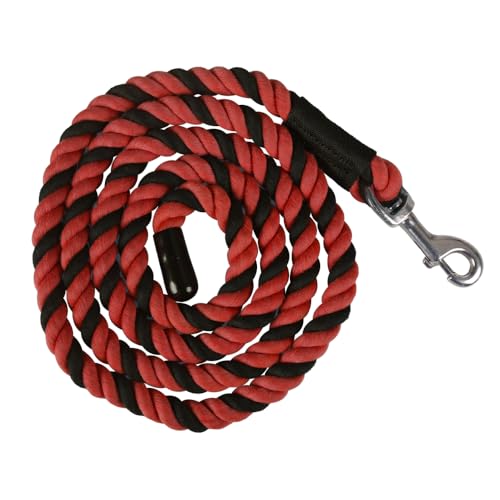 Führstrick für Pferde, Longierleine für Ponys mit 360° Drehbarem Clip, Große Hundeleine aus Baumwolle für Training, Fährtensuche, Spazierengehen, 1,8 M/6 Fuß von MiOYOOW