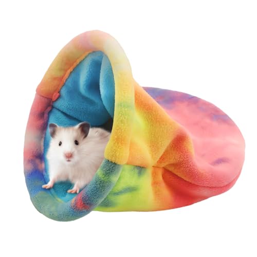 Hamster Schlafsack, Fleece Meerschweinchenbett, Weiches Versteck für Kleintiere, Cage Nest Bett für Hamster, Meerschweinchen, Frettchen von MiOYOOW