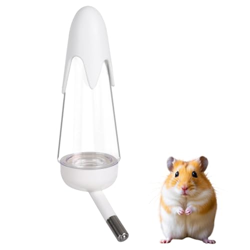 Hamster Wasserflasche, 125ml, Meerschweinchen Trinkflasche mit Auslaufsicherer Düse, Automatischer Wasserspender für Kaninchen, Frettchen, Kleintiere (ohne Ständer) von MiOYOOW