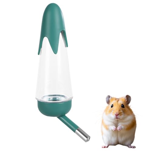 Hamster Wasserflasche, 125ml, Meerschweinchen Trinkflasche mit Auslaufsicherer Düse, Automatischer Wasserspender für Kaninchen, Frettchen, Kleintiere (ohne Ständer) von MiOYOOW