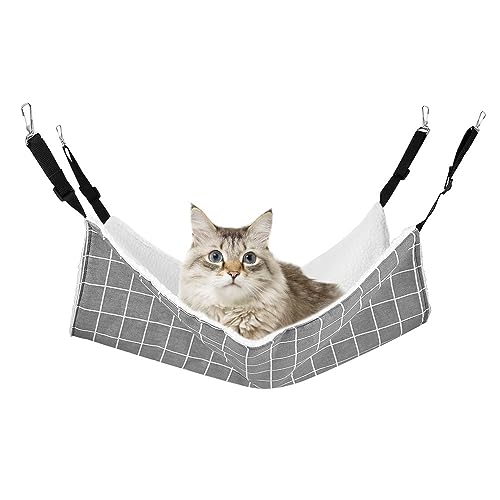 MiOYOOW Haustier Hängematte, Kleintierbett Katzenhängematte mit verstellbaren Riemen für Katzen, kleine Hunde, Kaninchen von MiOYOOW