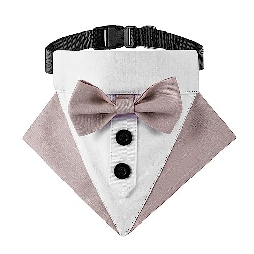 Hund Smoking Bandana Halsband, Verstellbar Haustier Fliege Bandana Haustier Hochzeitshalstuch mit Fliege für Hochzeit Geburtstag Weihnachten Hund Smoking Bandana Halsband, Verstellbar Haustier Fliege Bandana Haustier Hochzeitshalstuch mit Fliege für Hochzeit Geburtstag Weihnachten von MiOYOOW