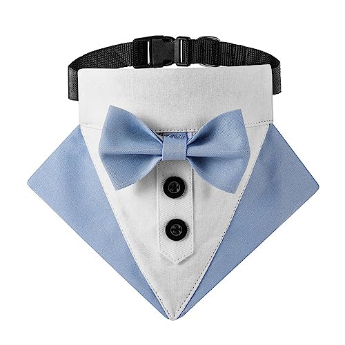 Hund Smoking Bandana Halsband, Verstellbar Haustier Fliege Bandana Haustier Hochzeitshalstuch mit Fliege für Hochzeit Geburtstag Weihnachten Hund Smoking Bandana Halsband, Verstellbar Haustier Fliege Bandana Haustier Hochzeitshalstuch mit Fliege für Hochzeit Geburtstag Weihnachten von MiOYOOW