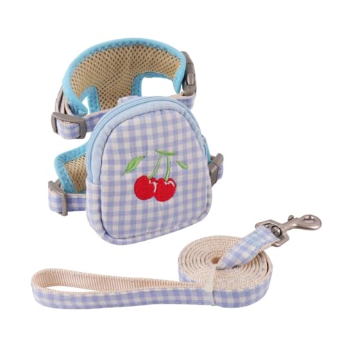 Hundegeschirr Rucksack Leine Set,Abnehmbar Hunde Selbsttragetasche Welpengeschirr Weste Rucksack für Kleine Hunde Hundegeschirr Rucksack Leine Set,Abnehmbar Hunde Selbsttragetasche Welpengeschirr Weste Rucksack für Kleine Hunde von MiOYOOW