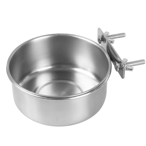 Hundekäfig Futternapf, Edelstahl Wassernapf für Hundekäfige mit Klammern, Hängende Futterschale für Welpen Katzen Papageien Vogel Nymphensittiche Sittiche Aras Finken Kaninchen Chinchillas Hundekäfig Futternapf, Edelstahl Wassernapf für Hundekäfige mit Klammern, Hängende Futterschale für Welpen Katzen Papageien Vogel Nymphensittiche Sittiche Aras Finken Kaninchen Chinchillas von MiOYOOW