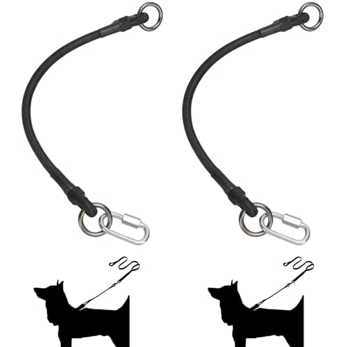 Hundeleine Ruckdämpfer, 2 Stück Hundeleinen Verlängerungen, Hochelastische Haustier Leinenverlängerung mit Metallhaken für Kleine, Mittelgroße und Große Hunde Hundeleine Ruckdämpfer, 2 Stück Hundeleinen Verlängerungen, Hochelastische Haustier Leinenverlängerung mit Metallhaken für Kleine, Mittelgroße und Große Hunde von MiOYOOW