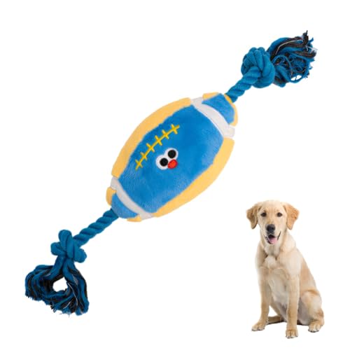 Hundespielzeug, Hunde Quietschspielzeug und Kauspielzeug, Lustiges Fußball-Knoten Spielzeug für Kleine, Mittelgroße und Große Hunde von MiOYOOW