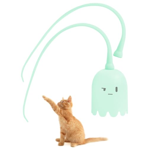 Interaktives Katzenspielzeug, 360° Drehung Automatisches Katzen Zauberstab Spielzeug mit Schwingendem Silikonschwanz, USB-Aufladung Katzenspielzeug Selbstbeschäftigung für Katzen im Innenbereich Interaktives Katzenspielzeug, 360° Drehung Automatisches Katzen Zauberstab Spielzeug mit Schwingendem Silikonschwanz, USB-Aufladung Katzenspielzeug Selbstbeschäftigung für Katzen im Innenbereich von MiOYOOW