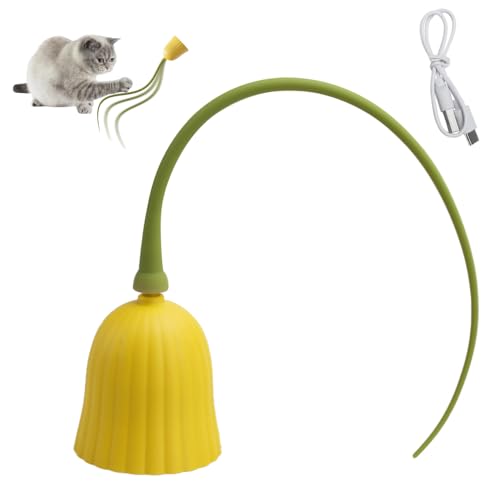 Interaktives Katzenspielzeug, USB-C, Automatisches Spielzeug in Blumenförmiges, Bewegungsaktiviertes Rollspielzeug mit Schwanz für Kätzchen Interaktives Katzenspielzeug, USB-C, Automatisches Spielzeug in Blumenförmiges, Bewegungsaktiviertes Rollspielzeug mit Schwanz für Kätzchen von MiOYOOW