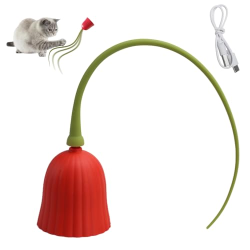 Interaktives Katzenspielzeug, USB-C, Automatisches Spielzeug in Blumenförmiges, Bewegungsaktiviertes Rollspielzeug mit Schwanz für Kätzchen Interaktives Katzenspielzeug, USB-C, Automatisches Spielzeug in Blumenförmiges, Bewegungsaktiviertes Rollspielzeug mit Schwanz für Kätzchen von MiOYOOW