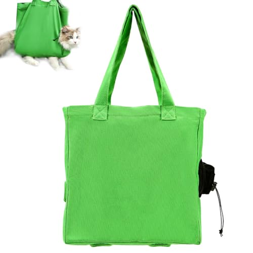 Katzentragetasche,Tragbare Katzenrückhaltetasche Weich Atmungsaktiv Haustier Reisetasche mit Löchern für die Gliedmaßen für Katzen und Kleine Hunde, Spaziergänge im Freien, Krallenpflege von MiOYOOW