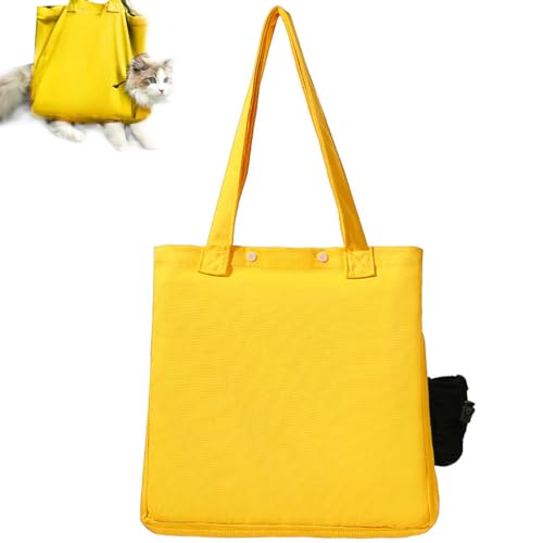 Katzentragetasche,Tragbare Katzenrückhaltetasche Weich Atmungsaktiv Haustier Reisetasche mit Löchern für die Gliedmaßen für Katzen und Kleine Hunde, Spaziergänge im Freien, Krallenpflege von MiOYOOW