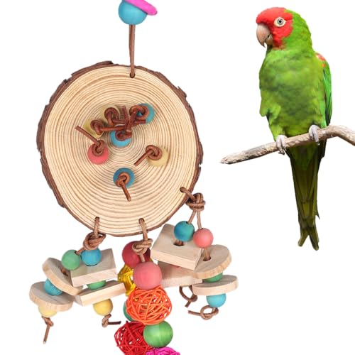Kauspielzeug für Vögel, Papageienspielzeug aus Holz, Buntes Beißspielzeug Block Schaukel zum Aufhängen Im Vogelkäfig für Kleine und Mittelgroße Papageien, Unzertrennliche, Kanarienvögel Kauspielzeug für Vögel, Papageienspielzeug aus Holz, Buntes Beißspielzeug Block Schaukel zum Aufhängen Im Vogelkäfig für Kleine und Mittelgroße Papageien, Unzertrennliche, Kanarienvögel von MiOYOOW