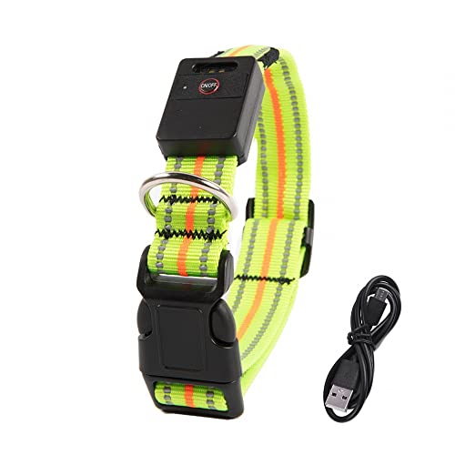 LED Dog Collar, pet Glow Collar USB Rechargeable Reflective Weatherproof Safety Dog Collar for Small Medium Large Dogs(Include Battery) von MiOYOOW