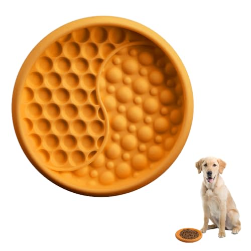 Lecknapf für Hunde, Silikon Antischlingnapf, Rutschfester Interaktiver Futternapf für Haustiere mit Langsamer Fütterung und Saugnäpfen für Hunde und Katzen Lecknapf für Hunde, Silikon Antischlingnapf, Rutschfester Interaktiver Futternapf für Haustiere mit Langsamer Fütterung und Saugnäpfen für Hunde und Katzen von MiOYOOW