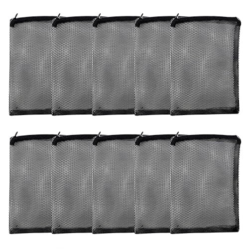 MiOYOOW 10PCS Aquarium Media Mesh FilterBag Fish Tank Mesh Bags mit Reißverschluss Filter Media Bag für Aquarium Swimming Pool Pond (Grob/Feinmaschig) von MiOYOOW