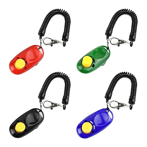 MiOYOOW 4 Stück Hunde Clicker,Umweltfreundlich Hunde Klicker Set Tragbar Welpentraining Rasseln mit Handschlaufe für Hundeerziehung Hundetraining MiOYOOW 4 Stück Hunde Clicker,Umweltfreundlich Hunde Klicker Set Tragbar Welpentraining Rasseln mit Handschlaufe für Hundeerziehung Hundetraining von MiOYOOW