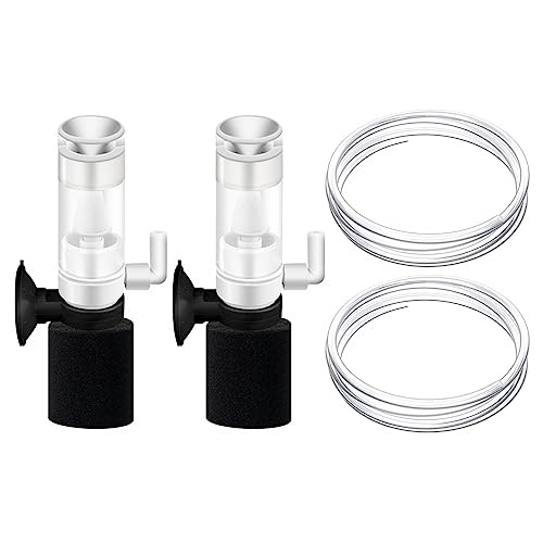 MiOYOOW Aquarium Schwammfilter,Mini Aquarium Luftpumpe Kleine Luftbetriebener Schwammfilter mit Schlauch für Aquarium Aquarien von MiOYOOW