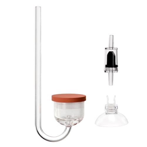 MiOYOOW CO2 Diffusor für Aquarien, Acryl Aquarium Zerstäuber mit Blasenzähler/Saugnapf/Rückschlagventil für Bepflanzte Aquarien von MiOYOOW