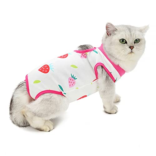 MiOYOOW Cat Surgery Suit, Elastisch Katzen Erholungsanzug für Sterilisation, Katzen-Pyjama Postoperative Kleidung für Katzen für Anti-lecken, Anti-Infektion E-Halsband-Alternative für Haustiere von MiOYOOW