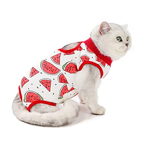 MiOYOOW Cat Surgery Suit, Elastisch Katzen Erholungsanzug für Sterilisation, Katzen-Pyjama Postoperative Kleidung für Katzen für Anti-lecken, Anti-Infektion E-Halsband-Alternative für Haustiere von MiOYOOW