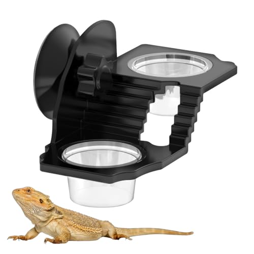 MiOYOOW Futterschalen für Geckos, Wasser- und Futternapf mit Saugnapf für Bartagamen, Separater Futterspender für Reptilien, Frösche, Schildkröten, Eidechsen MiOYOOW Futterschalen für Geckos, Wasser- und Futternapf mit Saugnapf für Bartagamen, Separater Futterspender für Reptilien, Frösche, Schildkröten, Eidechsen von MiOYOOW