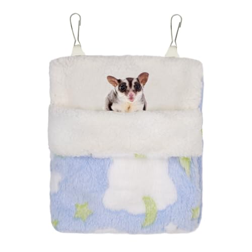 MiOYOOW Hamster Schlafsack, Warmer Plüsch Kleintiere Hängematte, Meerschweinchen Schlaf Sack Cage Nest Bett, Hängendes Nest für Frettchen, Ratten, Igel von MiOYOOW