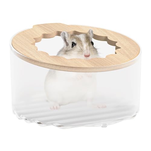 MiOYOOW Hamster Toilette, Sandbadebox für Hamsterkäfig, Auslaufsicherer Sandbadbehälter für Rennmäuse, Stabiles Kleines Haustierbadezimmer für Meerschweinchen, Chinchillas, Bartagamen, Reptilien MiOYOOW Hamster Toilette, Sandbadebox für Hamsterkäfig, Auslaufsicherer Sandbadbehälter für Rennmäuse, Stabiles Kleines Haustierbadezimmer für Meerschweinchen, Chinchillas, Bartagamen, Reptilien von MiOYOOW