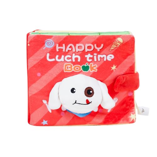 MiOYOOW Hund Schnüffelmatte, Quietschendes Hundeanreicherungsbuch Spielzeug, Slow Feeder Interaktives Hunde-Puzzle-Spielzeug für kleine mittelgroße Hunde Welpen (nicht zum Kauen) von MiOYOOW