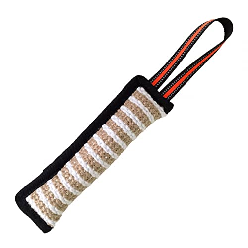 MiOYOOW Hundebiss Jute Schleppspielzeug Hundetrainings Bisskissen Interaktives Kauspielzeug Tauziehen Hundespielzeug mit starkem Griffriemen für kleine mittelgroße und große Hunde MiOYOOW Hundebiss Jute Schleppspielzeug Hundetrainings Bisskissen Interaktives Kauspielzeug Tauziehen Hundespielzeug mit starkem Griffriemen für kleine mittelgroße und große Hunde von MiOYOOW