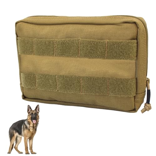 MiOYOOW Hundegeschirr Tasche, 1000D Nylon Hundeweste Molle-Tasche, Leichter Haustier Sattelrucksack für Hunde, Welpen, Spaziertraining, Wandern von MiOYOOW