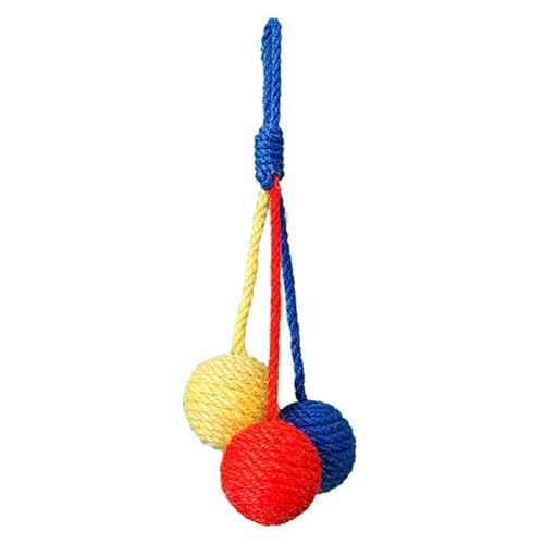 MiOYOOW Katzenspielzeug Sisalball dreifarbige hängende Katzenbälle handgefertigter Katzenkratzball interaktives Spielzeug Kätzchen Ball Filz Ball für Hauskatzen MiOYOOW Katzenspielzeug Sisalball dreifarbige hängende Katzenbälle handgefertigter Katzenkratzball interaktives Spielzeug Kätzchen Ball Filz Ball für Hauskatzen von MiOYOOW