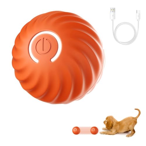 MiOYOOW Roll Ball für Hunde, Über USB Wiederaufladbarer Interaktiver Hundespielzeugball, Bewegungsaktiviertes, Automatisch Hundebälle Hundespielzeug für Kleine und Mittelgroße Hunde und Katzen MiOYOOW Roll Ball für Hunde, Über USB Wiederaufladbarer Interaktiver Hundespielzeugball, Bewegungsaktiviertes, Automatisch Hundebälle Hundespielzeug für Kleine und Mittelgroße Hunde und Katzen von MiOYOOW