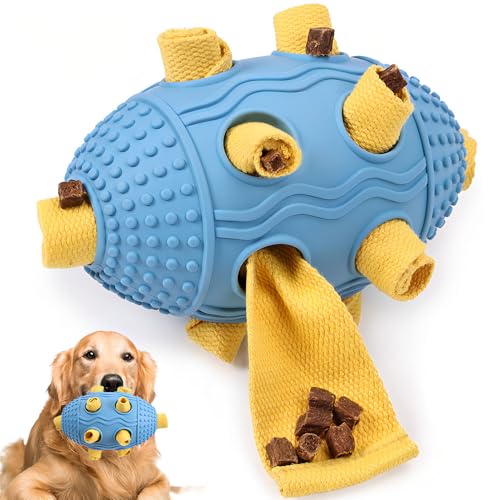 MiOYOOW Schnüffelball für Hunde, Hundespielzeug Schnüffelteppich Schnüffelspielzeug, Interaktives Hundespielzeug mit Stoffstreifen zum Verstecken von Snacks für Kleine, Mittelgroße und Große Hunde MiOYOOW Schnüffelball für Hunde, Hundespielzeug Schnüffelteppich Schnüffelspielzeug, Interaktives Hundespielzeug mit Stoffstreifen zum Verstecken von Snacks für Kleine, Mittelgroße und Große Hunde von MiOYOOW