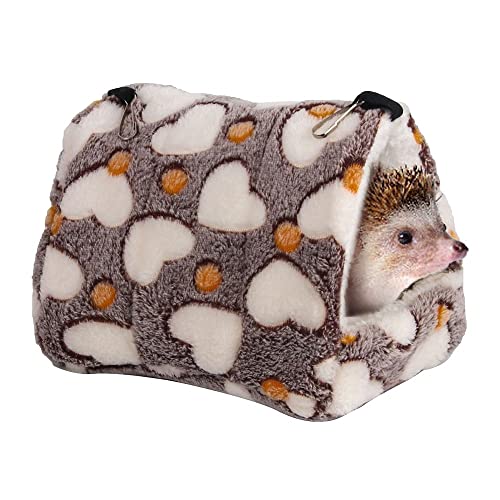 MiOYOOW Warmes Winter-Hamsterbett, Papageien-Hängemattennest, Heim, weiches kleines Haustierbett, Haus mit Haken-Design für Hamster, Papageien, Igel, Meerschweinchen von MiOYOOW