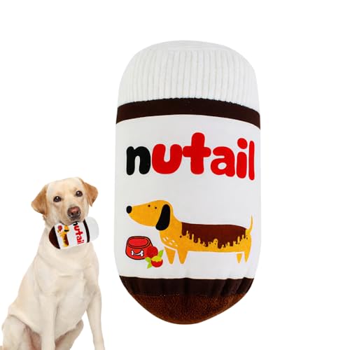 Plüschspielzeug für Haustiere, Quietschendes Kauspielzeug für Hunde, Lustiges Welpenspielzeug aus PP-Baumwolle für Kleine und Mittelgroße Hunde, Zahnreinigung, Geburtstagsgeschenk von MiOYOOW