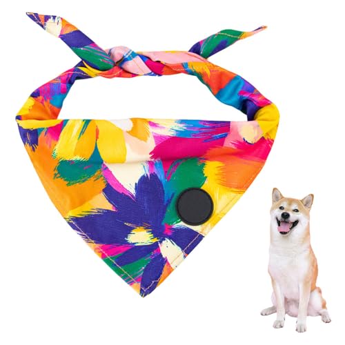 Sommer Hundehalstuch, Buntes Hunde Bandana Kopftücher, Wendbares Haustier Dreieckstuch für Kleine, Mittelgroße und Große Hunde von MiOYOOW