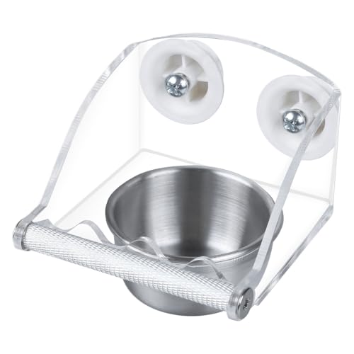Vogel Futter- und Wassernapf, VogelKäfig Napf Wassernapf zum Aufhängen, Edelstahl Vogelfutternapf mit Klemmhalter für Sittiche, Nymphensittiche, Finken Vogel Futter- und Wassernapf, VogelKäfig Napf Wassernapf zum Aufhängen, Edelstahl Vogelfutternapf mit Klemmhalter für Sittiche, Nymphensittiche, Finken von MiOYOOW