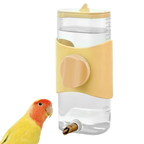 Vogel Wasserspender, 9,5 oz Automatischer Papageien Tränke Hängende Vogelkäfig Wasserflasche für Kleine und Mittelgroße Vögel, Wellensittiche Unzertrennliche Nymphensittiche Chinchillas von MiOYOOW
